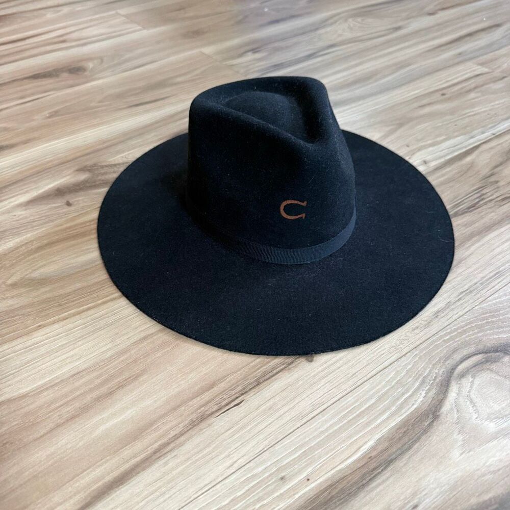 Charlie 1 Horse Lucchese Black Felt Cowboy Hat Sz ALL